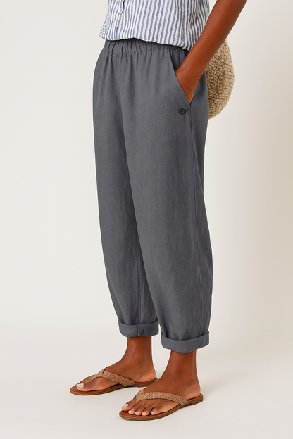 Daniela – Relaxed Side Seam Pockets Trousers - Image 5