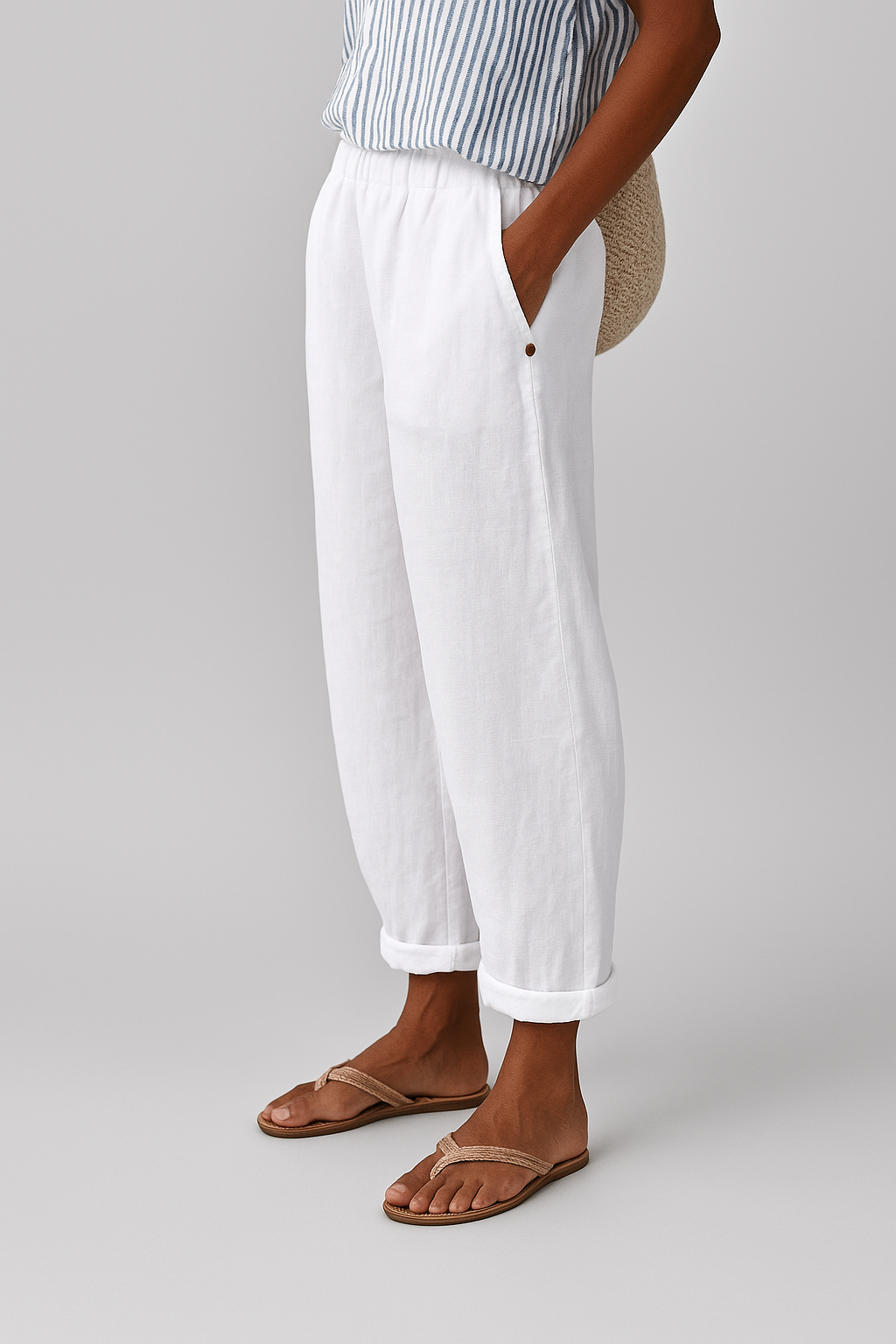 Daniela – Relaxed Side Seam Pockets Trousers - Image 6