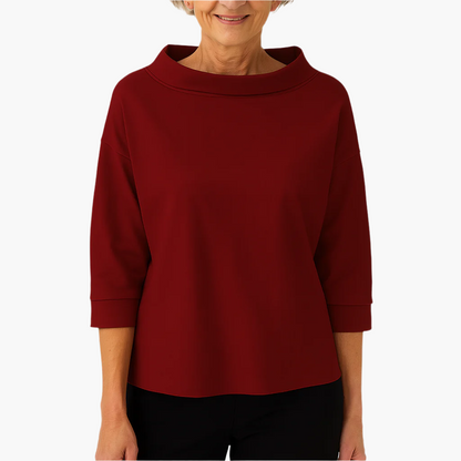 Julia – Elegant Top with stand-up collar Blouse - Image 7