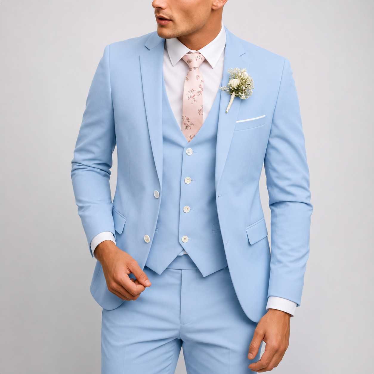 Manuel – Elegancki garnitur męski trzyczęściowy