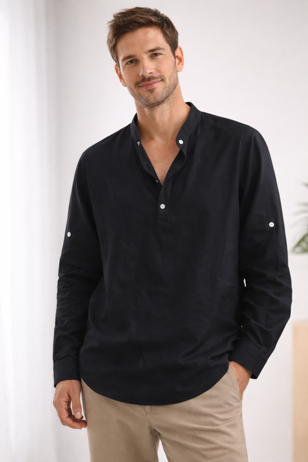 Sven– Casual Linen Shirt for Men - Image 4