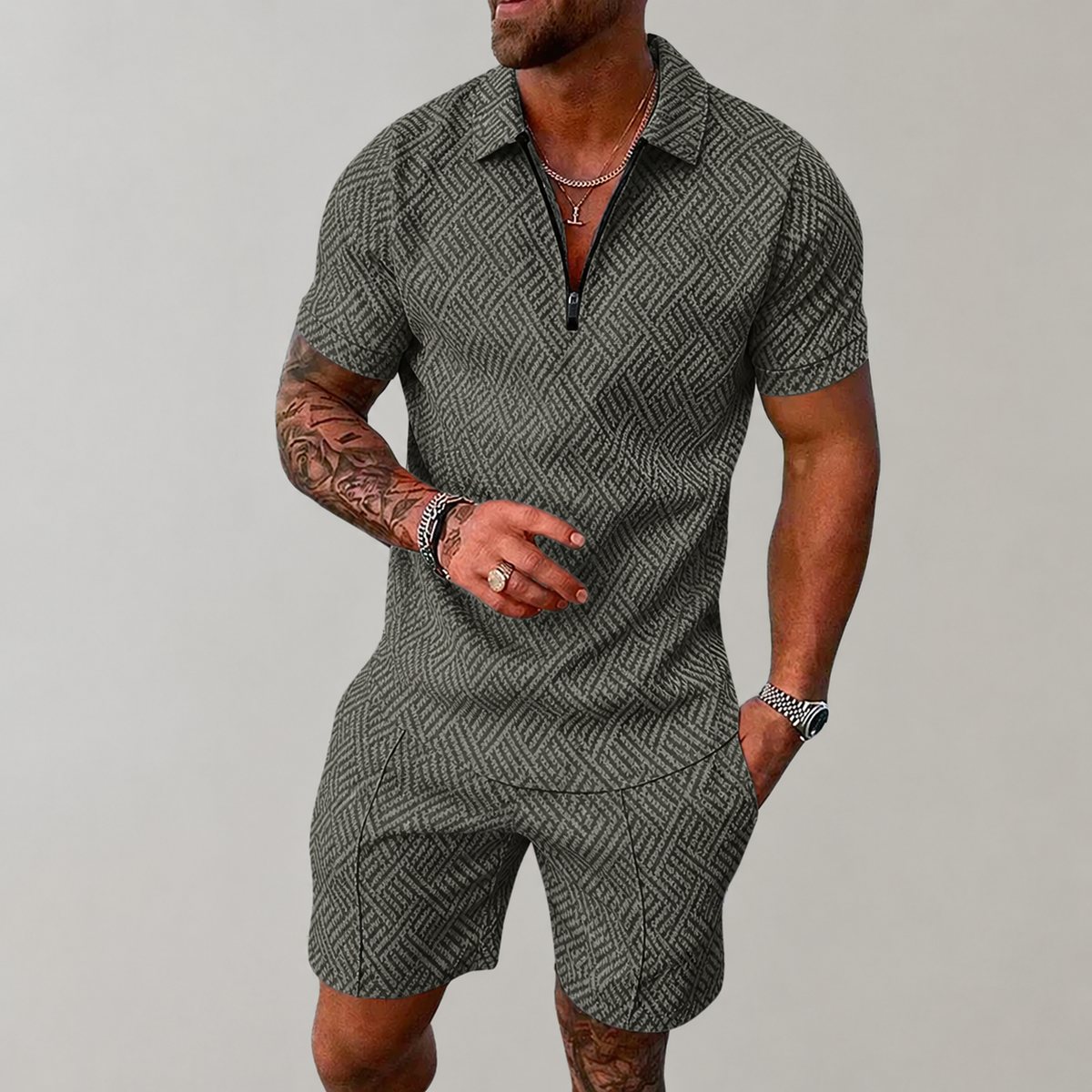Luca – Męski zestaw polo i szortów o nowoczesnym, casualowym stylu
