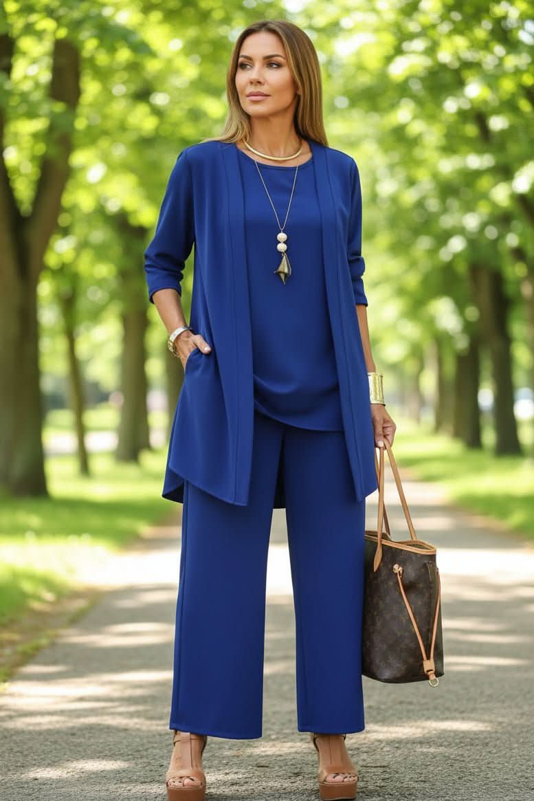 Two-Piece Set Women's Relaxed Fit with Long Jacket - Image 5