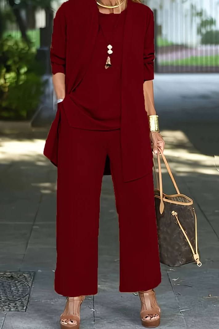 Two-Piece Set Women's Relaxed Fit with Long Jacket - Image 6