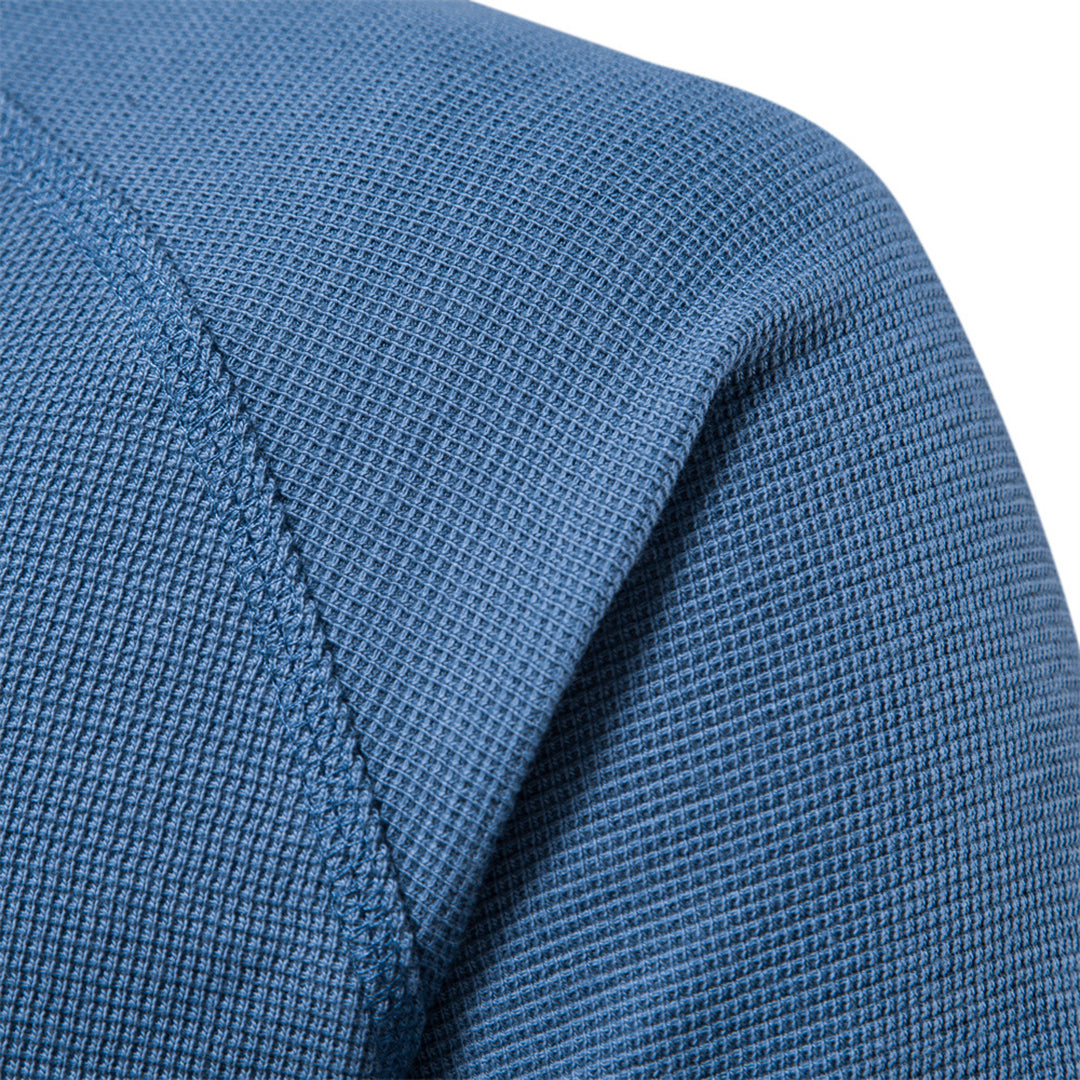 Ethan - Koszulka męska longsleeve z długim rękawem i dekoltem henley