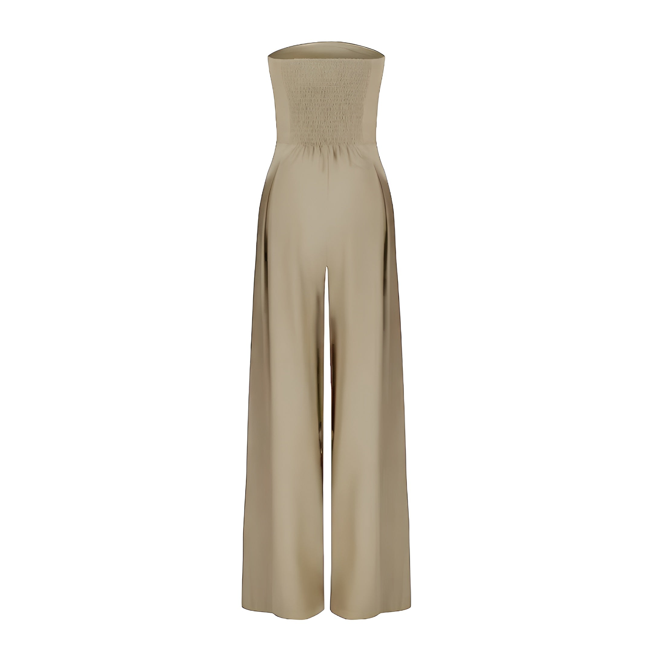 Trägerloser Jumpsuit für Damen mit weitem Bein und Taschen | J&B - 4 - Livia-Moda