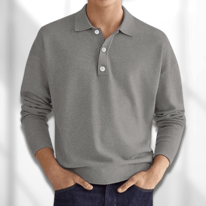 Hugo – Klasyczny longsleeve polo męski