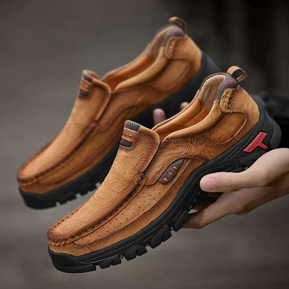 Adam – Męskie Wygodne Mokasyny Trekkingowe z Grubą Podeszwą