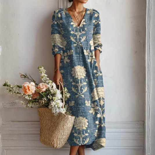 Antonia – Floral Playful Maxi Dress - Image 1
