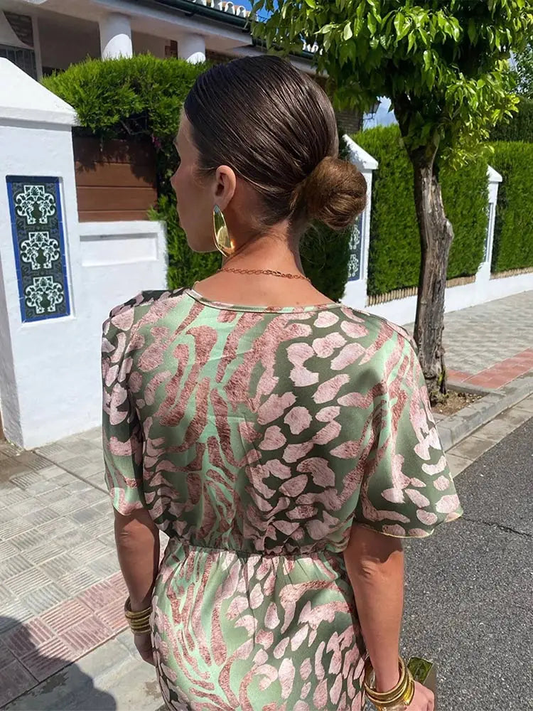 Franziska – Women Floral Print Evening Dress - Image 4