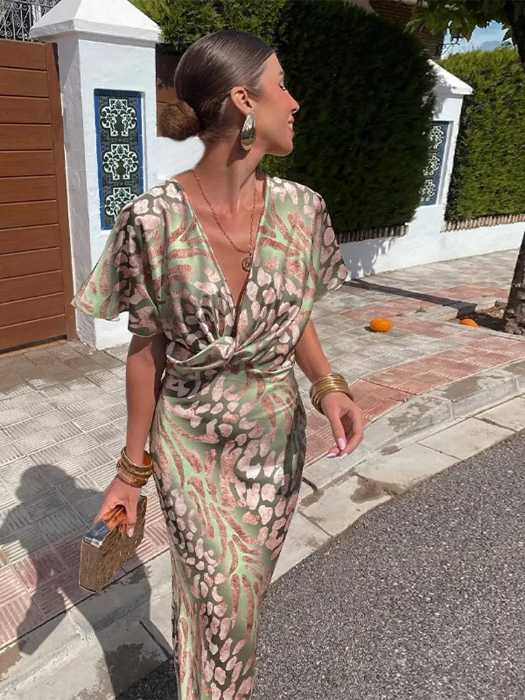 Franziska – Women Floral Print Evening Dress - Image 1