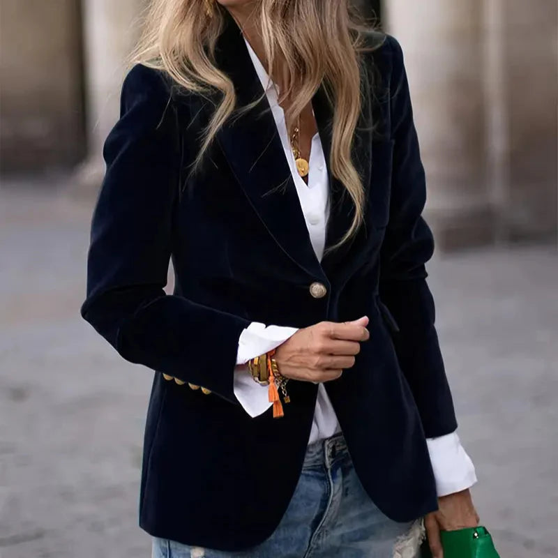 Elegant Velvet Blazer for Women – Stylish & Comfortable 4