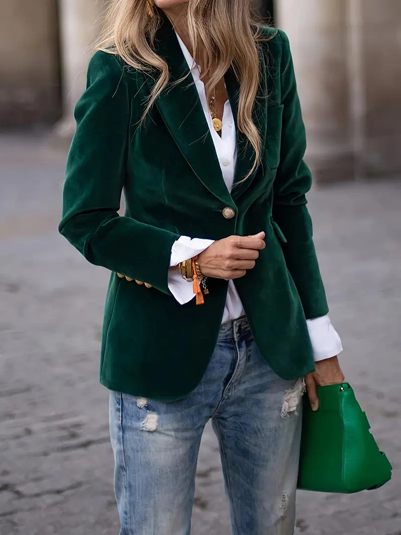 Elegant Velvet Blazer for Women – Stylish & Comfortable 10