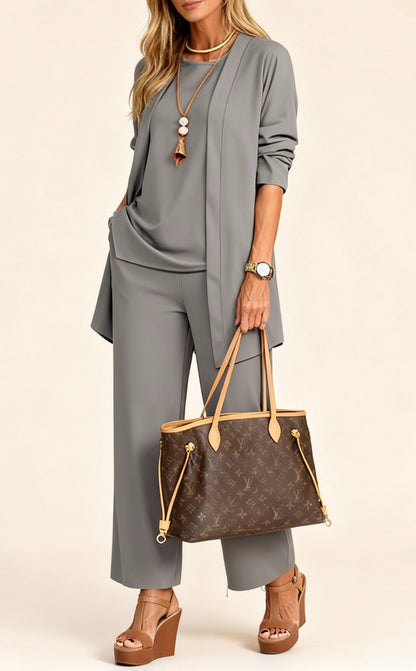 Lena – Kobiecy Elegancki Komplet z Tunikiem i Spodniami