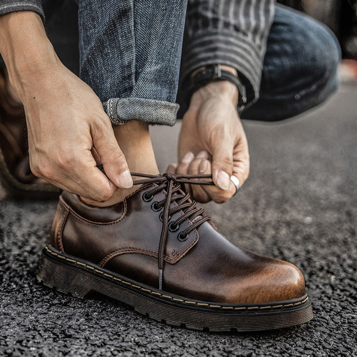 Luca – Męskie buty skórzane z przeszyciem