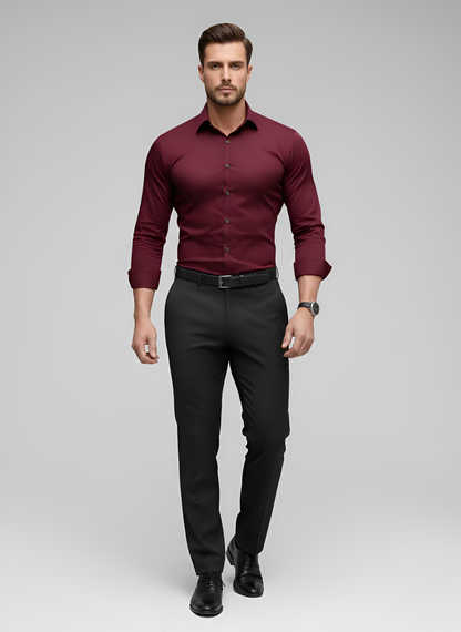 Nico – Men’s Wrinkle Free Button Up Shirt Slim Fit Long Sleeve - Image 6