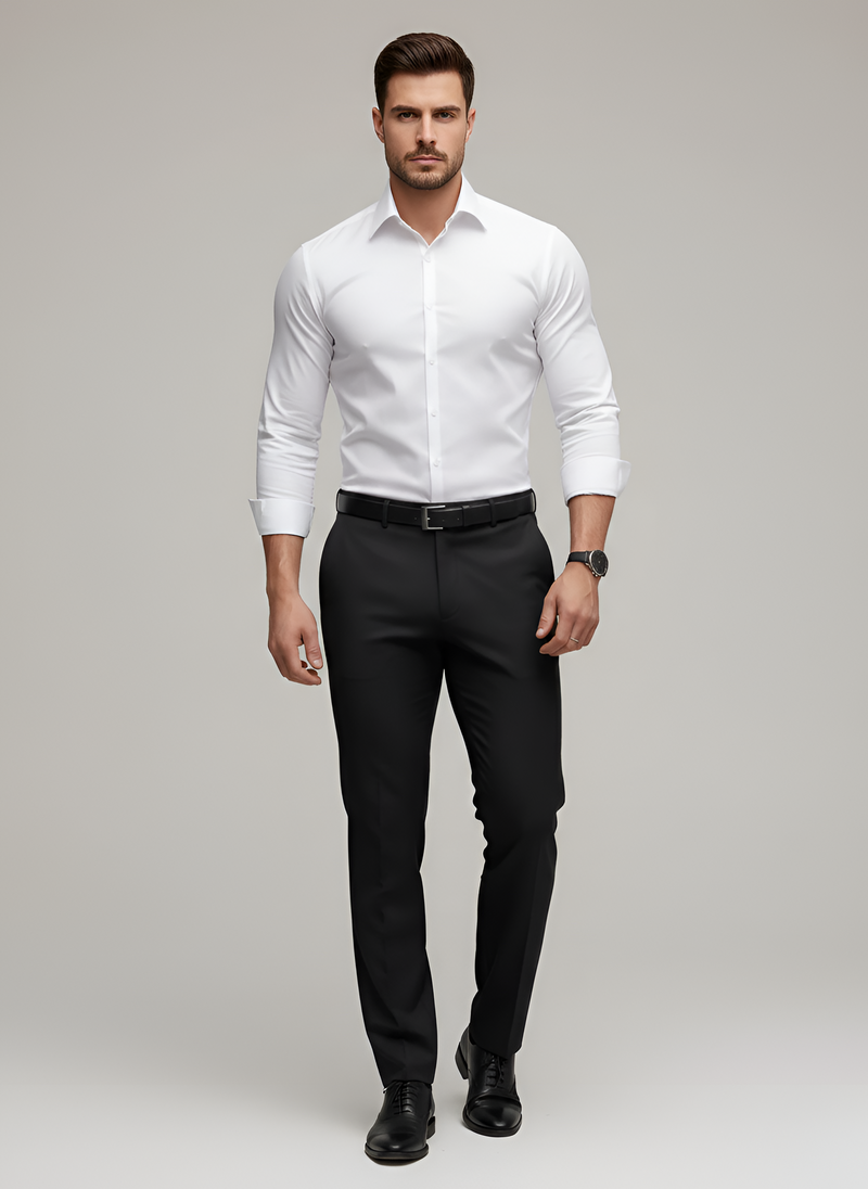 Nico – Men’s Wrinkle Free Button Up Shirt Slim Fit Long Sleeve - Image 1