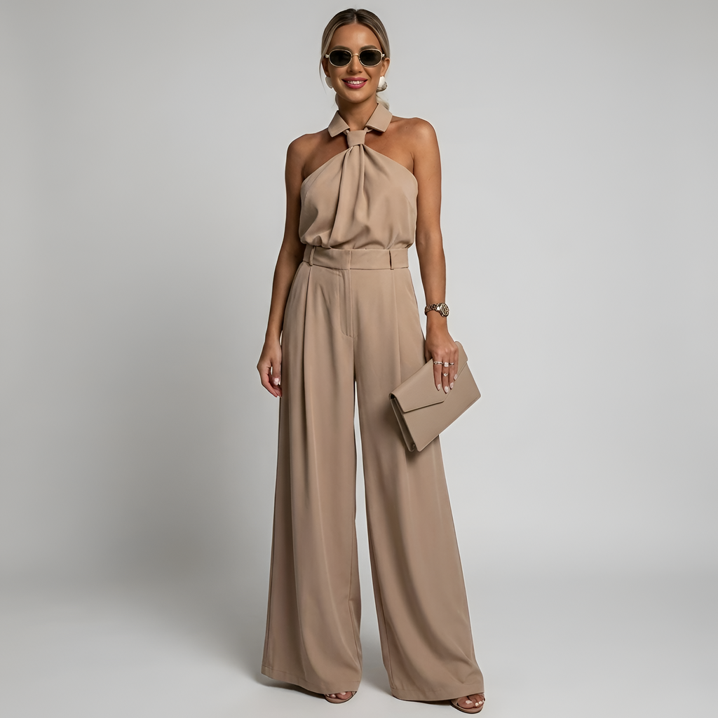 Renate – High Neck Halter Top Jumpsuit - Image 1