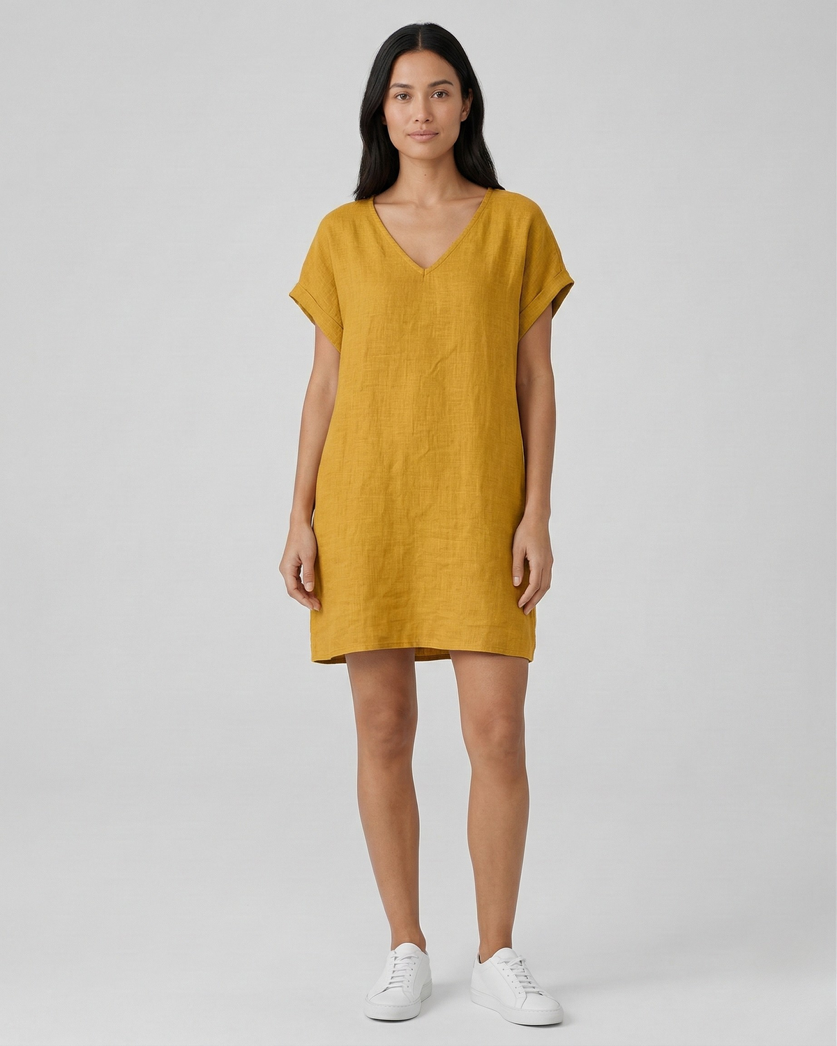 Stefanie – Short Sleeves with V-Neck Dress - Image 5