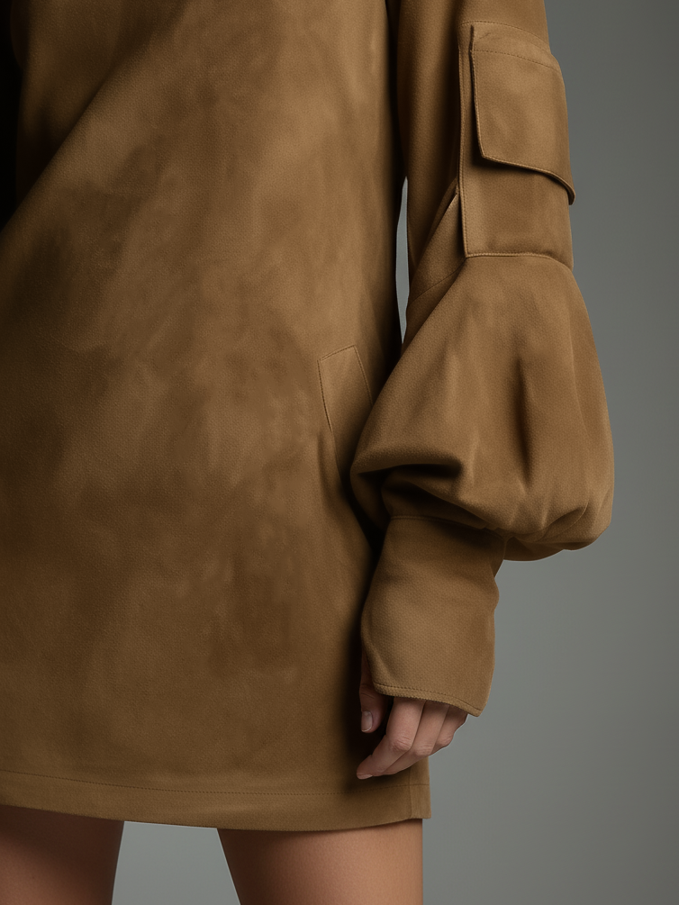 Laura – Damska sukienka swetrowa z golfem o nowoczesnym kroju