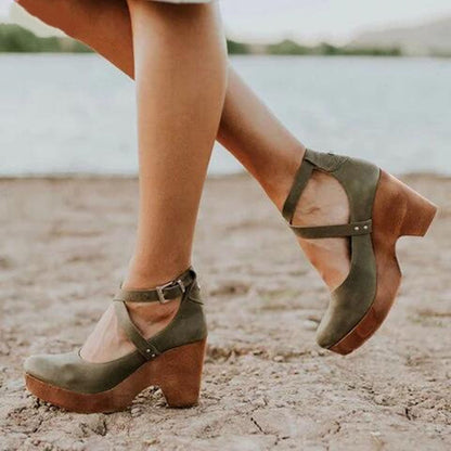 Erika – Women Wedge Heels with Closed Toe Shoes - Image 3