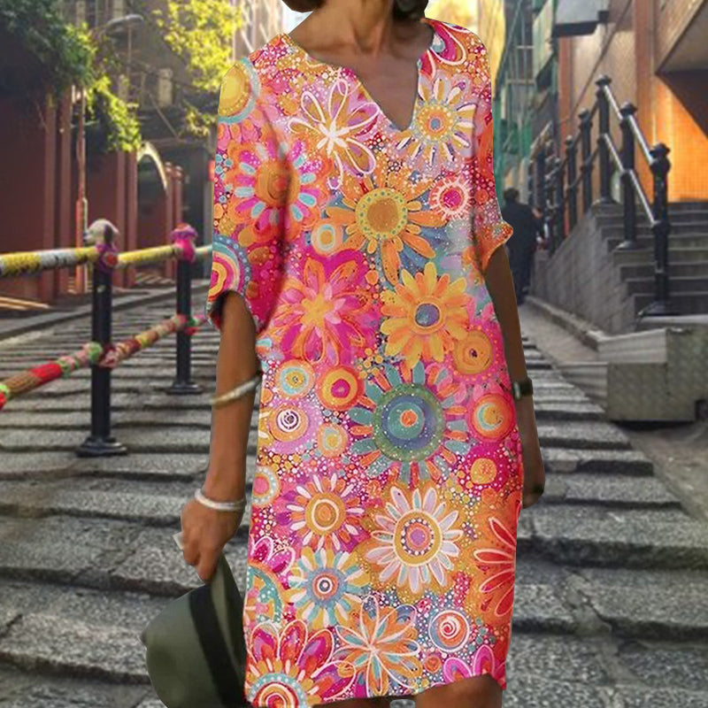 Emily – Floral Print Dress - Image 1