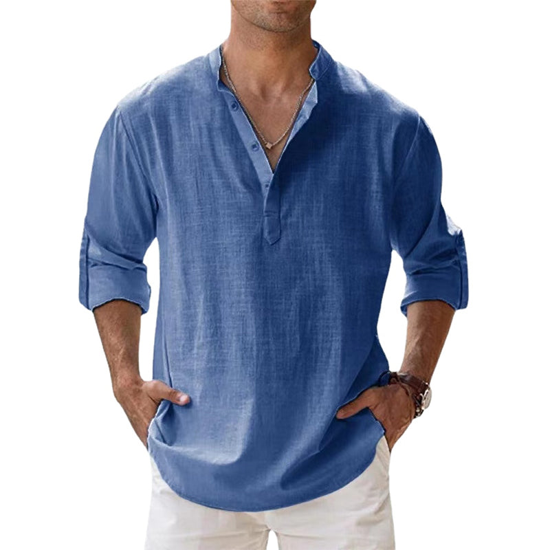Walter – Short Button-Down Henley Shirt - Image 6