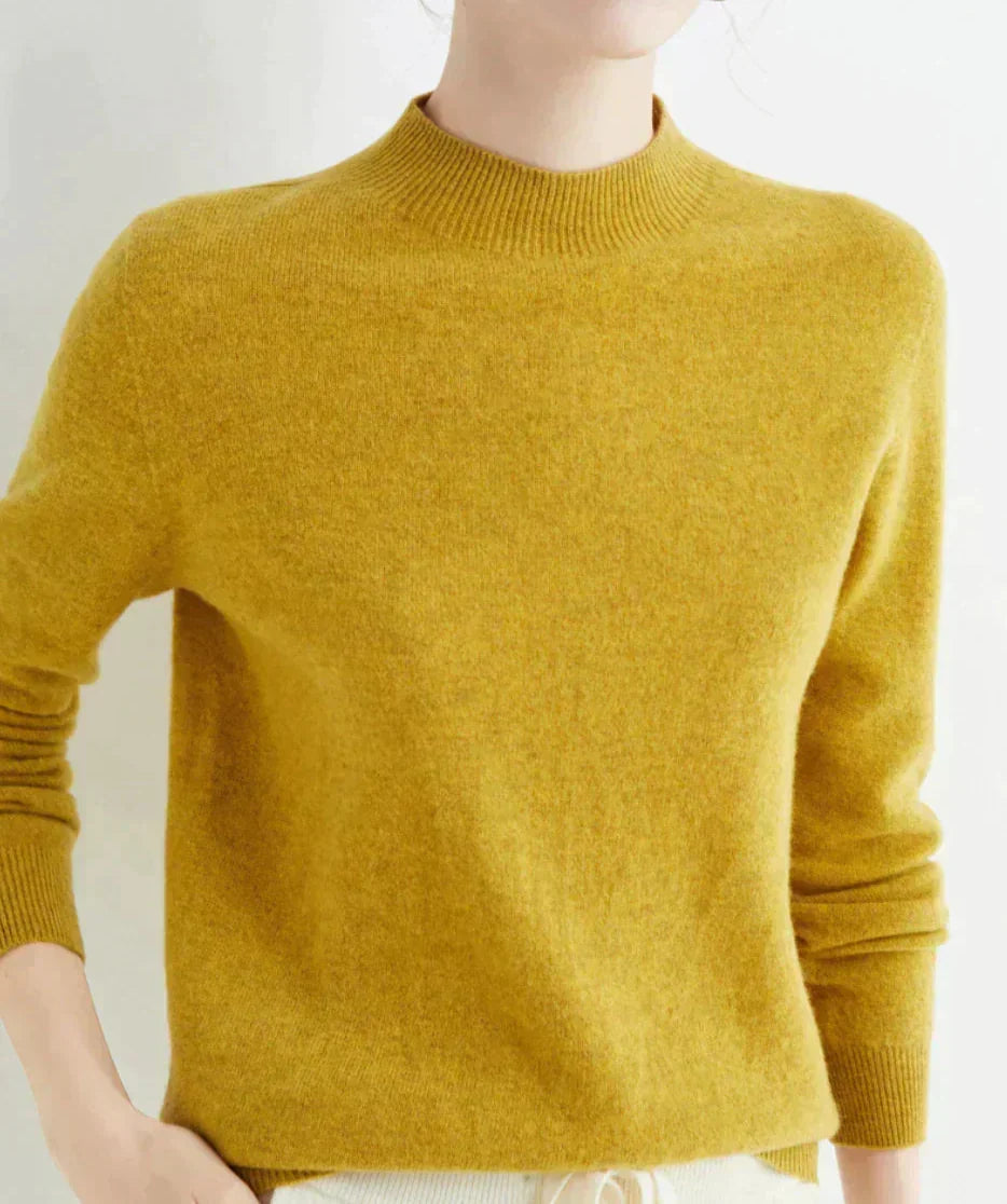 Sweter damski z okrągłym dekoltem i długim rękawem - 20 - Livia-Moda