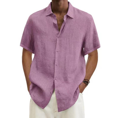 Walter – Men’s Short Sleeve Linen Shirt - Image 8