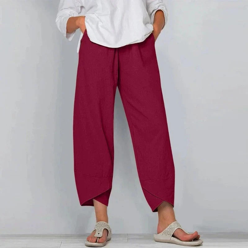 Melanie – Wide Leg Cropped Hem Trousers - Image 4