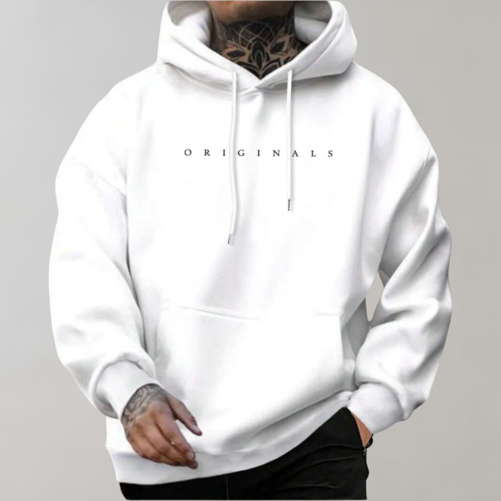 Max - Bluza męska oversize z kapturem i nadrukiem Originals