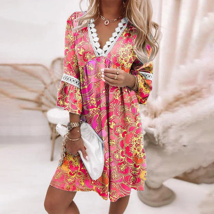 Anna – Women Lace Trim Summer Dress - Image 6