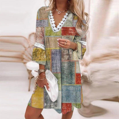 Anna – Women Lace Trim Summer Dress - Image 4