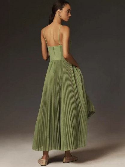 Melanie – Women  Sculpted Pleated Dress - Image 10