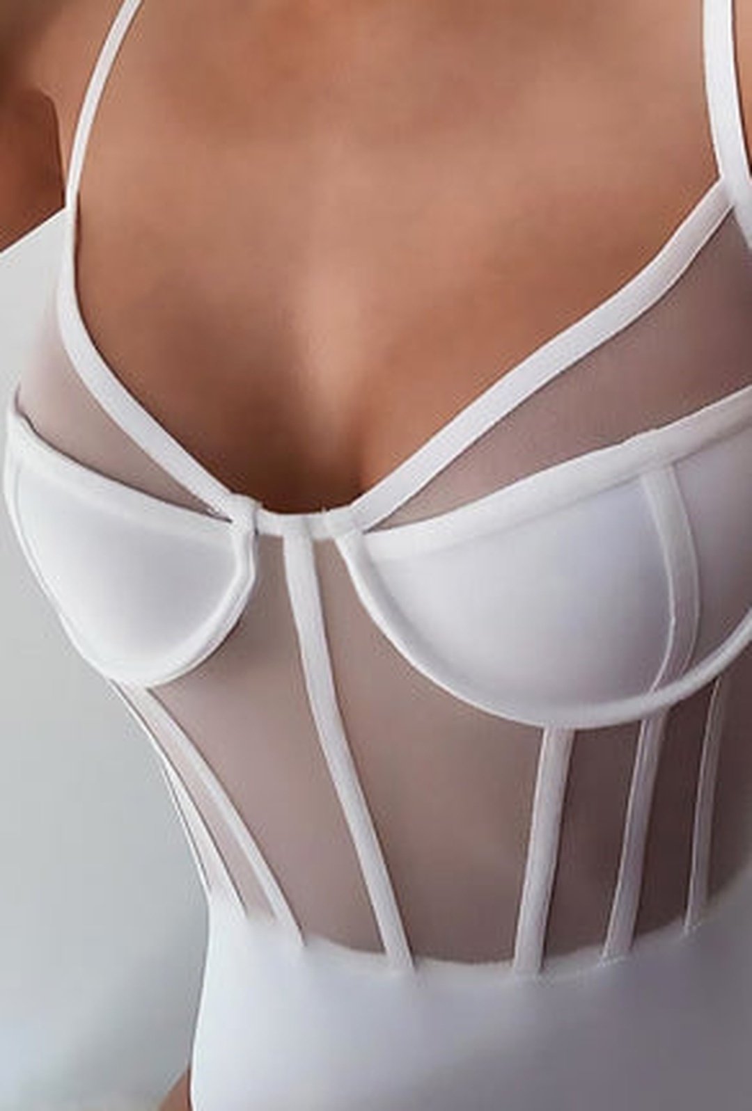 Vanessa – Sheer Corser Bodysuit - Image 1