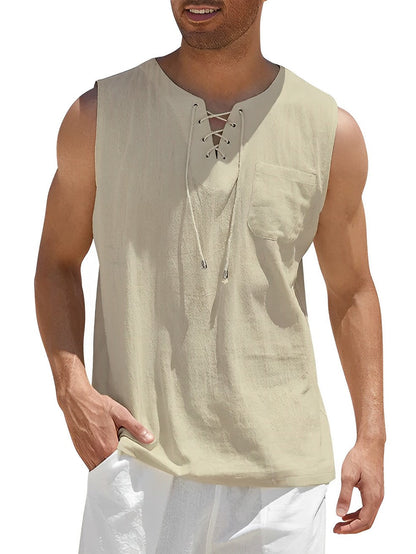 Marco – Męski letni tank top o swobodnym, lekkim kroju