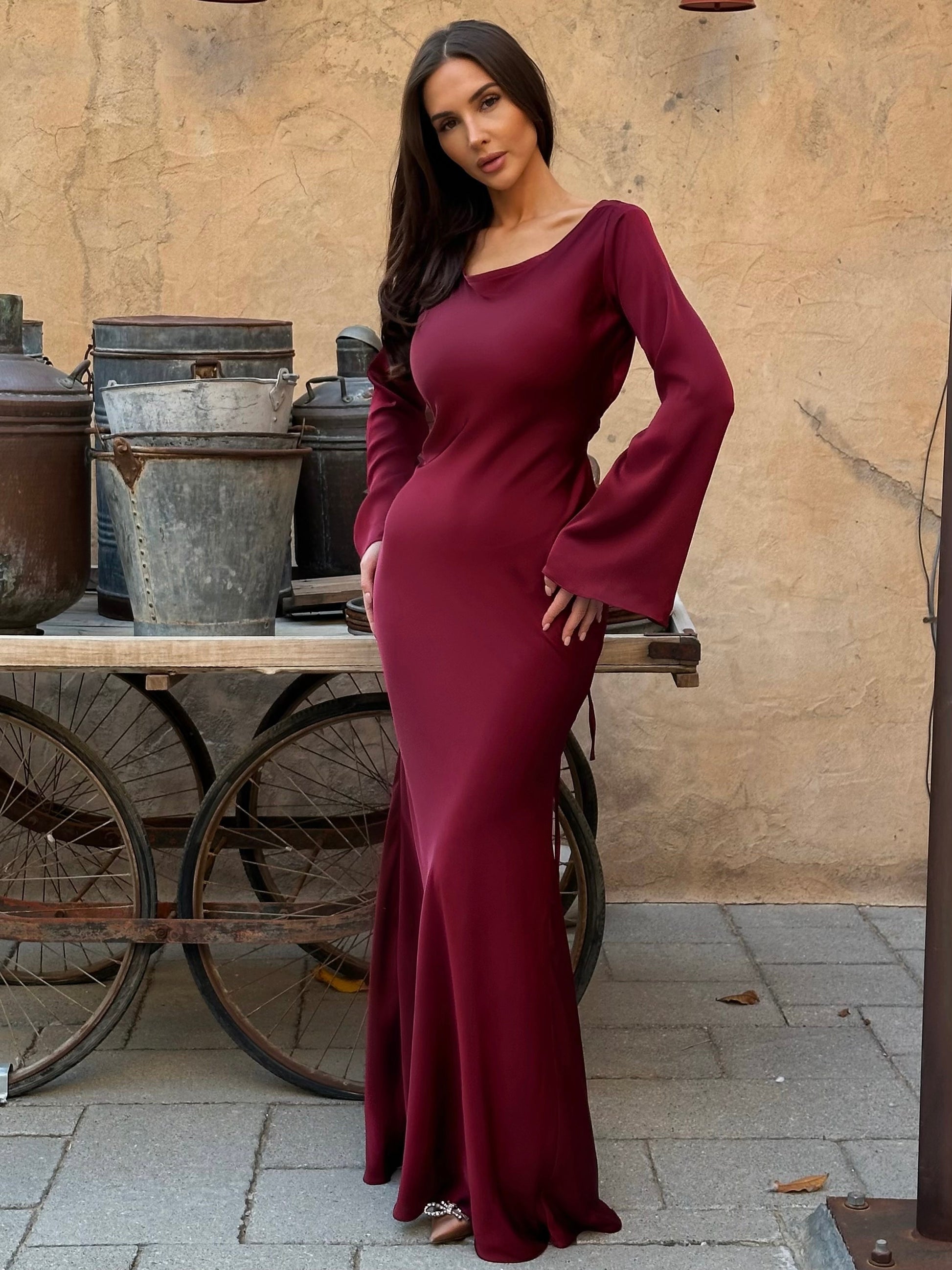 Clara – Elegant Long-sleeved Dress for Women - Image 24