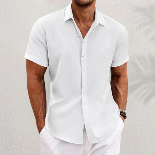 Manuel – Men’s Classic Linen Shirt Shirt - Image 5