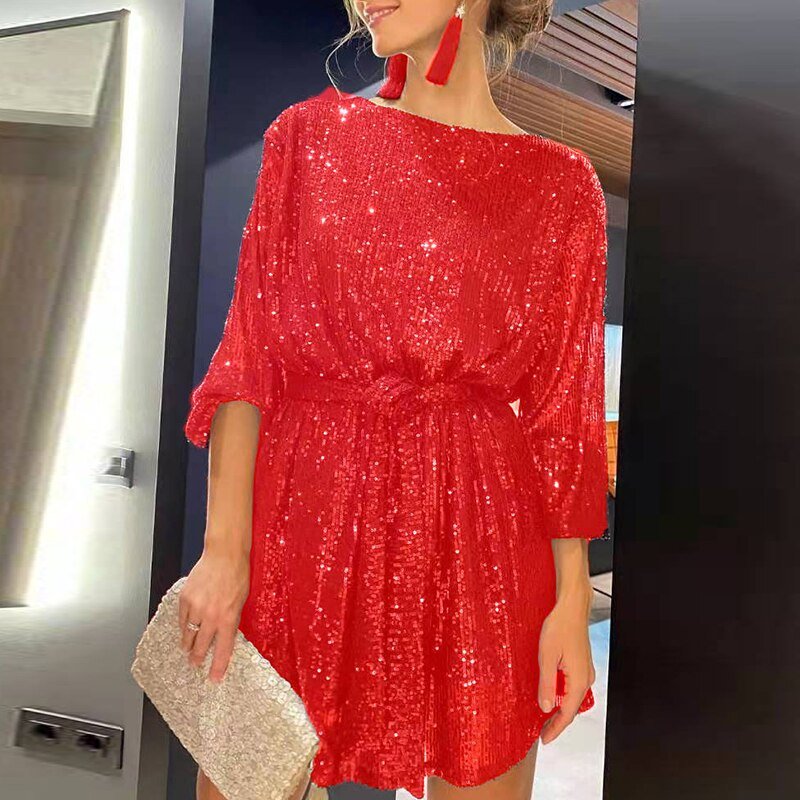 Maja – Olśniewająca Sukienka z Połyskiem Dla Kobiet