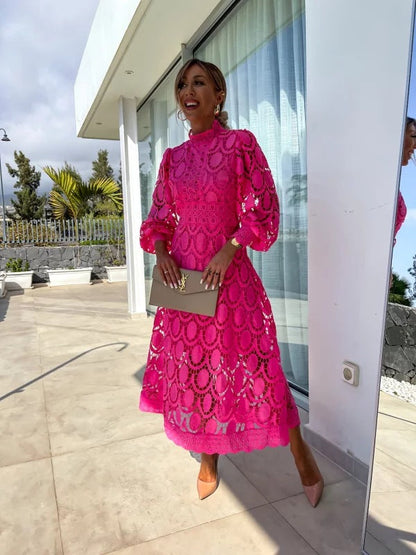 Lisa – Elegant Celestial Lace Dress for Women - Image 6