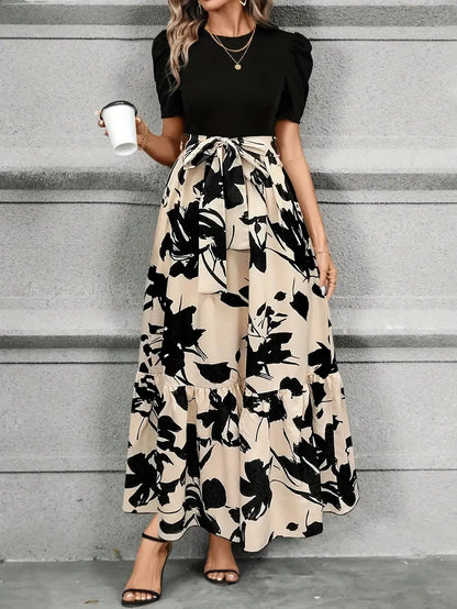 Julia – Elegant Bow-Tie Waist Maxi Dress for Women - Image 4