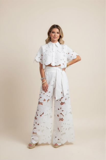 Claudia – Elegant Two-Piece Cut Out Summer Set for Women - Image 1
