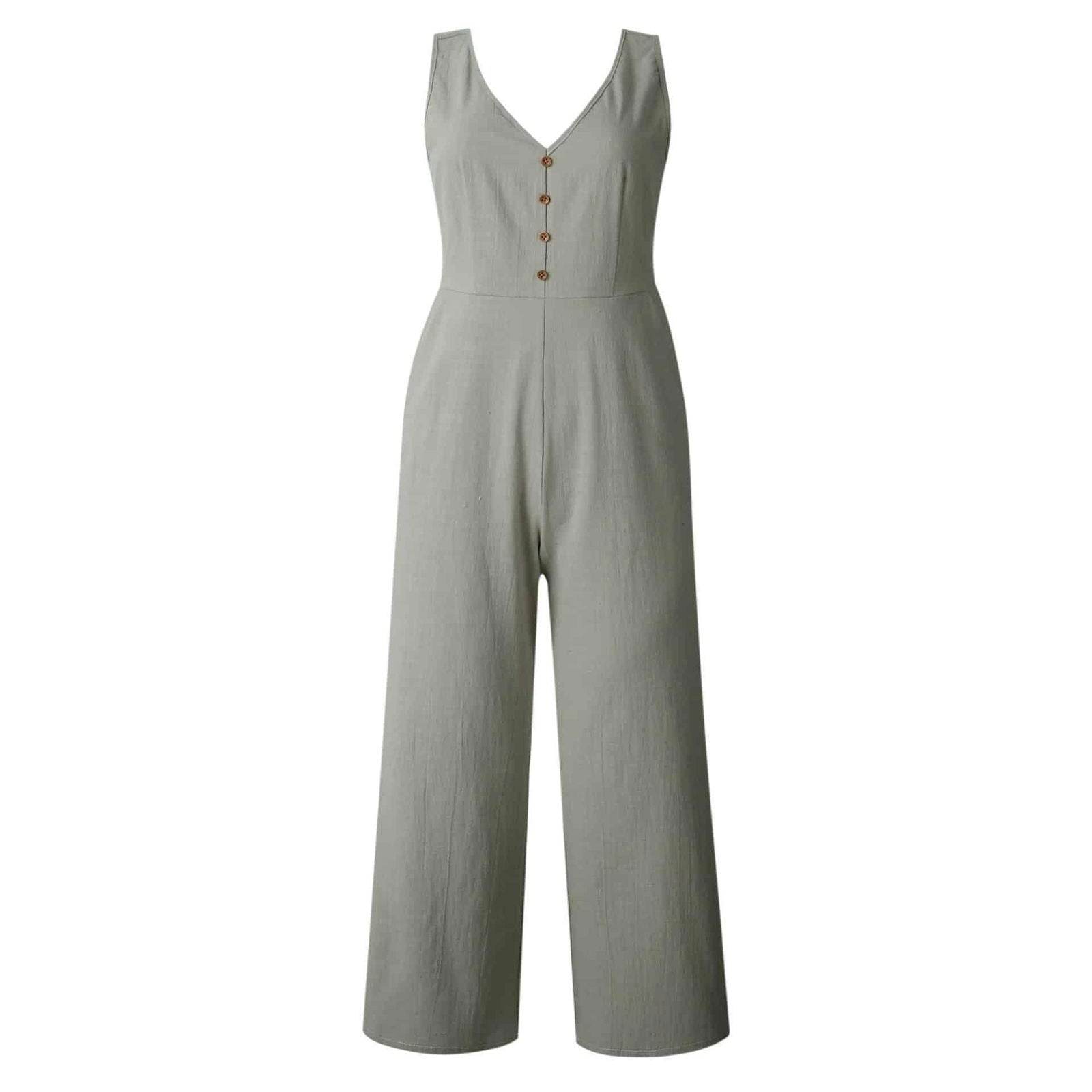 Irina – Chic V-neck Summer Jumpsuit - Image 6