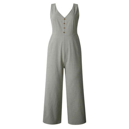 Irina – Chic V-neck Summer Jumpsuit - Image 6