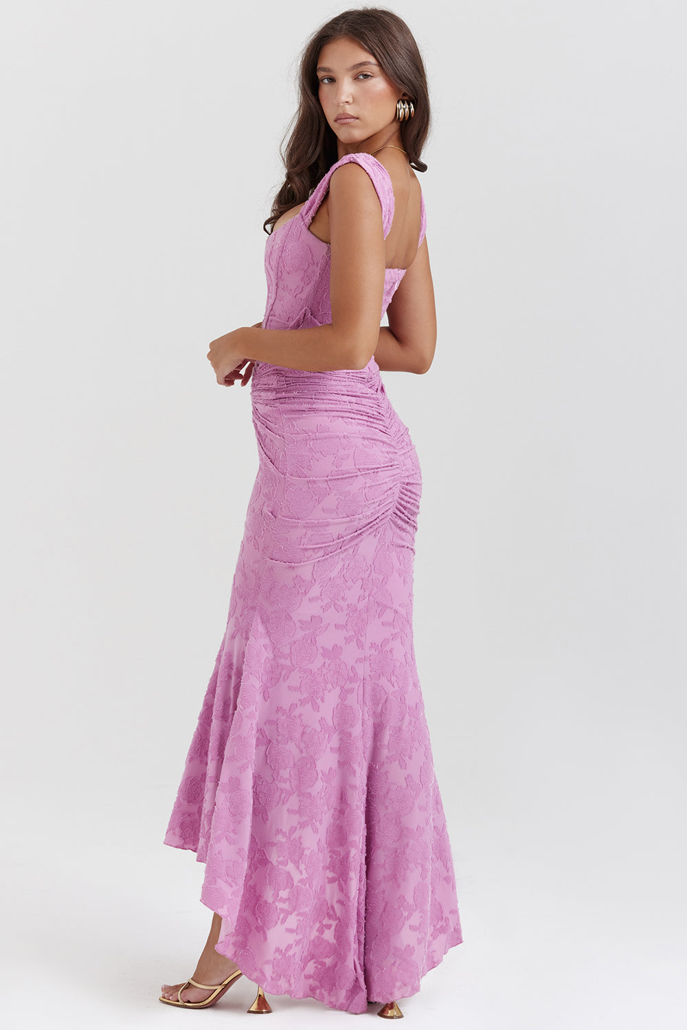 Petra – Elegant Evening Dress with Lace Accent for Women - Image 4