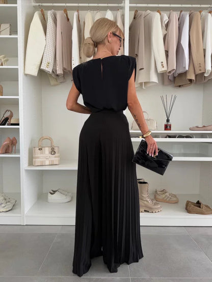 Charlotte – Women Pleated Trousers and Top Set - Image 2
