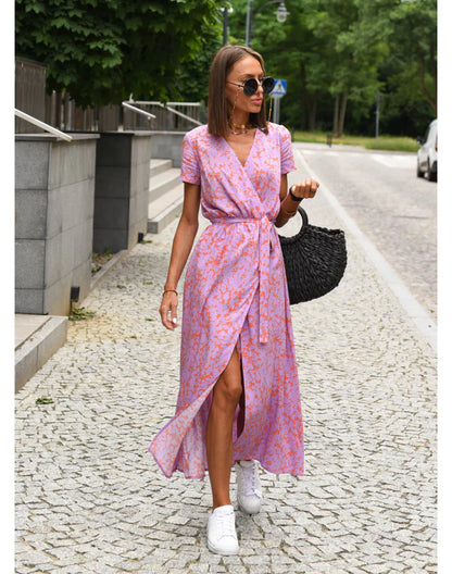 Sabine – Maxi dress with wrap and floral print - Image 6