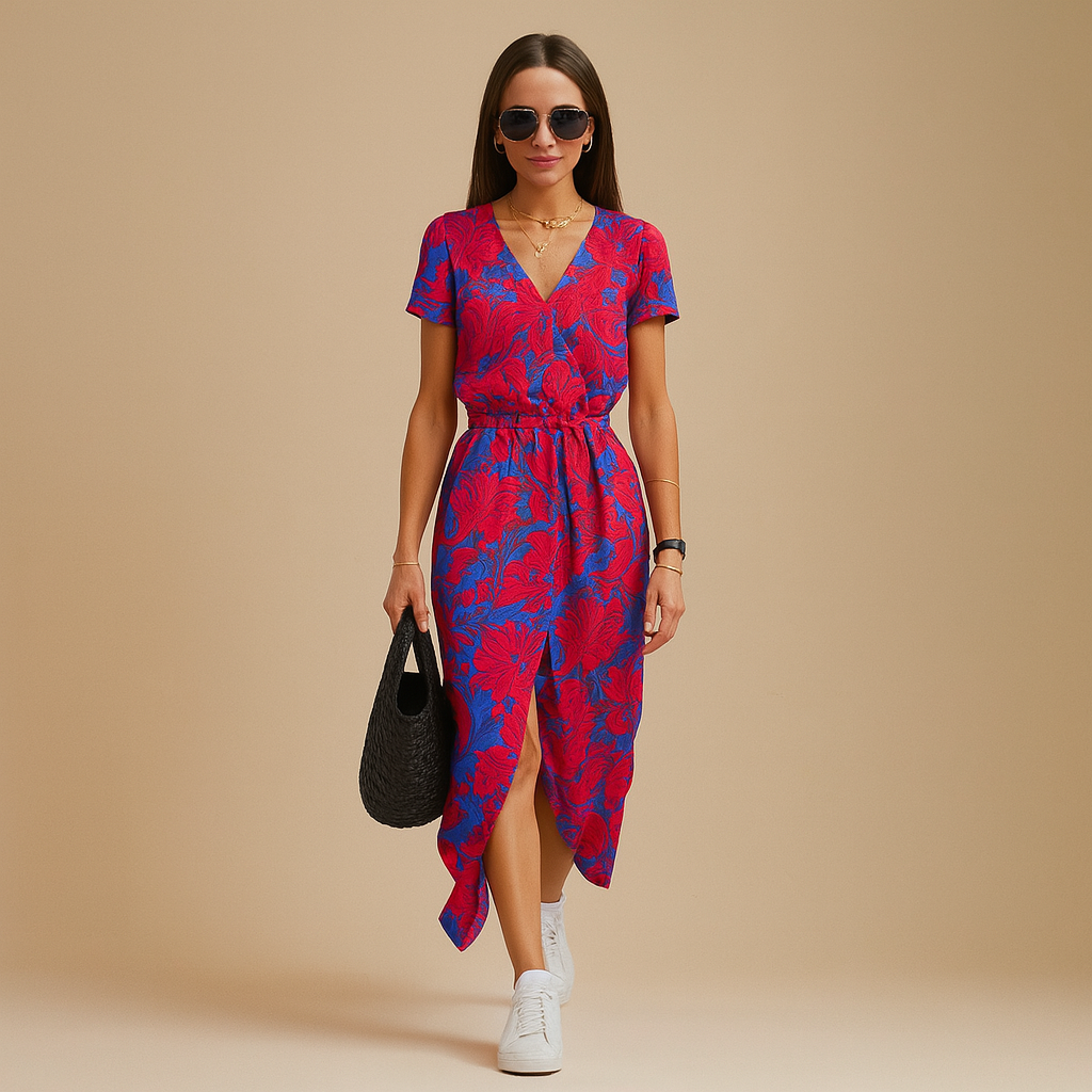 Sabine – Maxi dress with wrap and floral print - Image 1