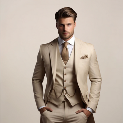 Karl – Elegant Spring Three-Piece Formal Suit for Men - Image 3