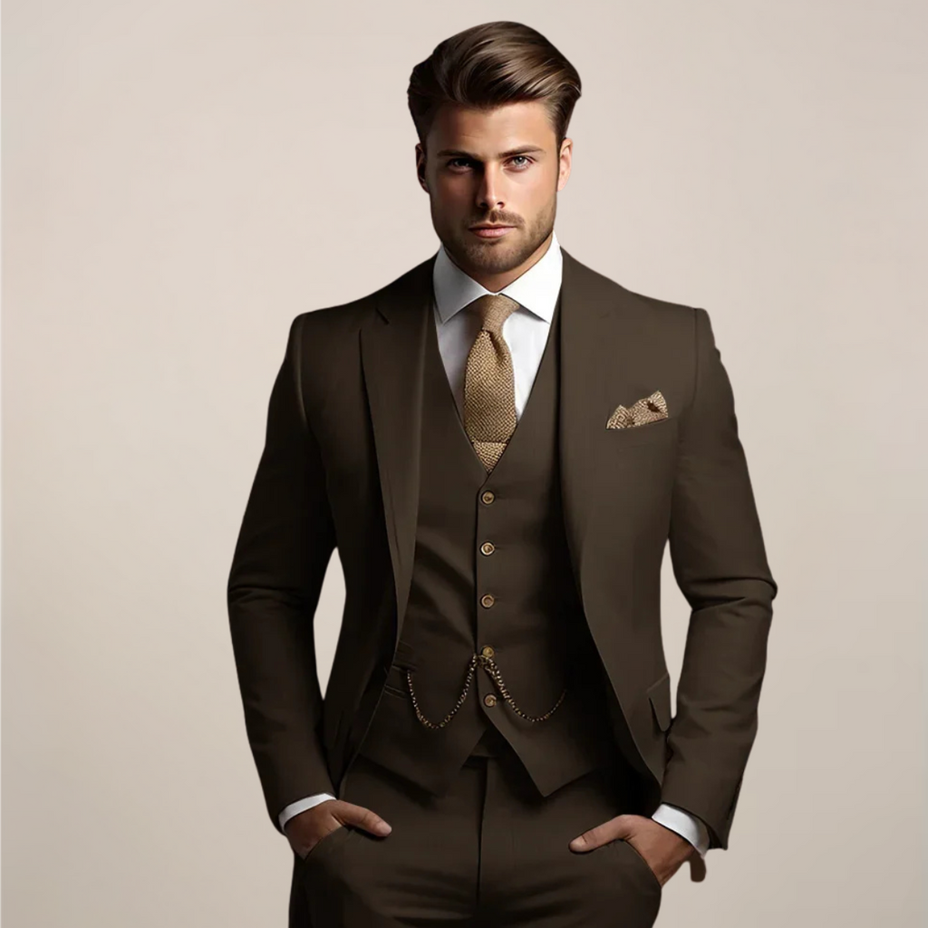 Garnitur męski trzyczęściowy damski slim fit z kamizelką - 3 - Livia-Moda